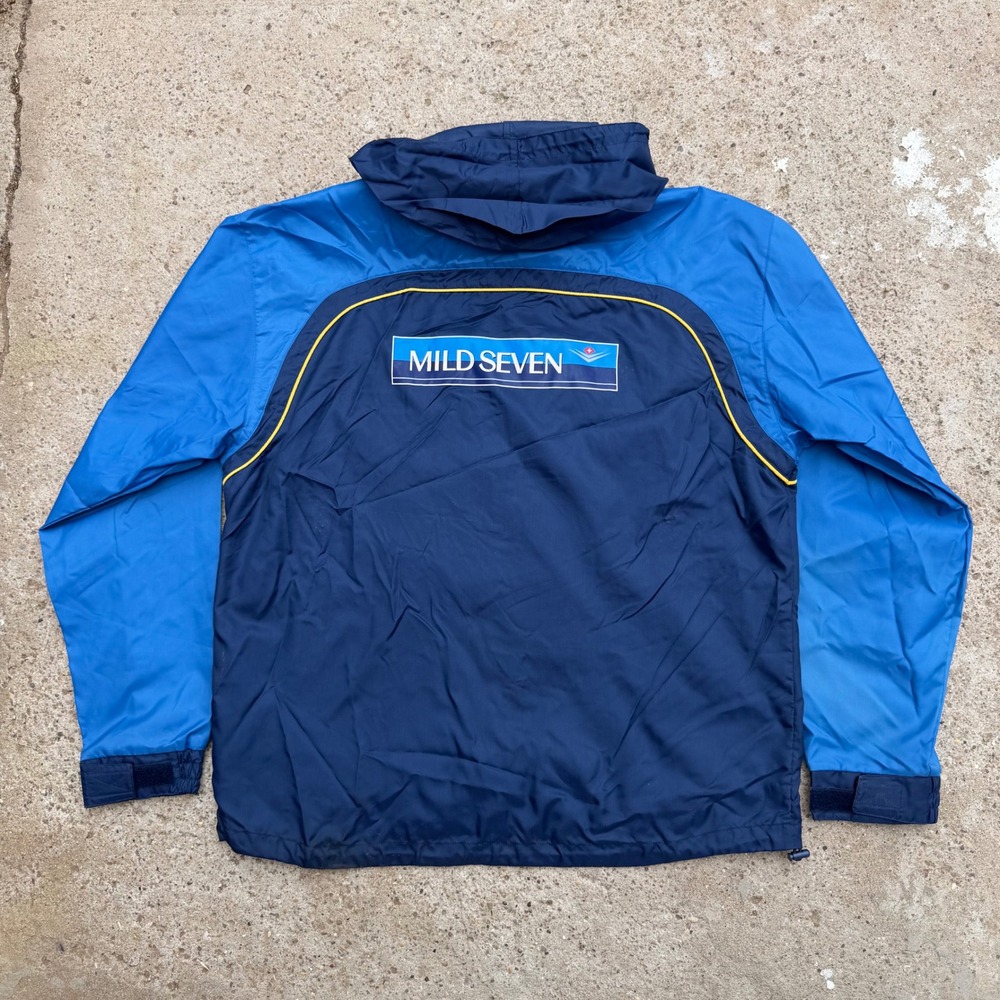 Vintage Mild Seven Renault F1 Team Hooded Racing Jacket Y2K Formula 1 Blue XL - Picture 3 of 7